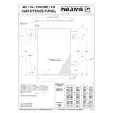 NAAMS Fence Panel APF720M
