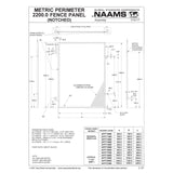 NAAMS Fence Panel APF721MN Notched
