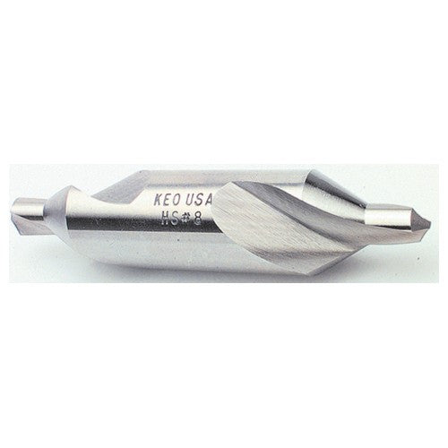 Keo AV4110100 #1 x 1-1/4" OAL 60 Degree HSS Plain Combined Drill and Countersink Uncoated
