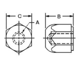 JERGENS ACORN NUT, 1/2-13 - 10503