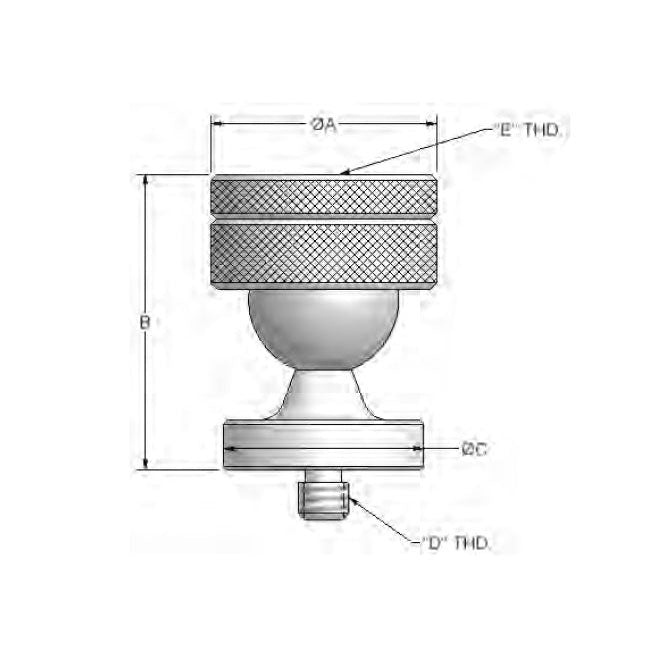 TE-CO 63225 AJUSTABLE BALL POSITIONER M8 X 1.25
