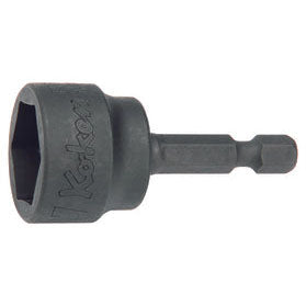 Ko-ken BD016JE-19 1/4 Hex Dr. Anchor Bolt Socket  19mm 6 point 60mm Plastic Stopper
