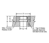 JERGENS RECEIVER BUSHING, 35MM FACE MT, BALL LOCK, BLB-35-RC - 49504