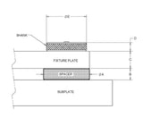 JERGENS FIXPLATE MACHINING KIT, 13MM X .75, INCLUDES 4 SHANKS AND 4 SPACERS - 49244