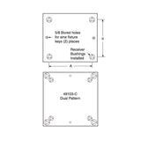 JERGENS SUB PLATE, 500MM STEEL, 25MM BALLOCK,425 X 425 PATTERN - 59103
