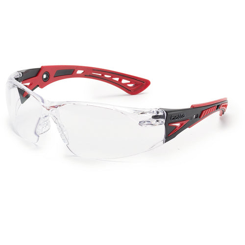 Bolle BO1541080 RUSH+ - Clear Lens - Black & Red Frame PC ASAF Platinum