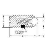 TE-CO 63967X M8 X 1.25 NYLON BALL PLNGR ASSY NO NYLOK