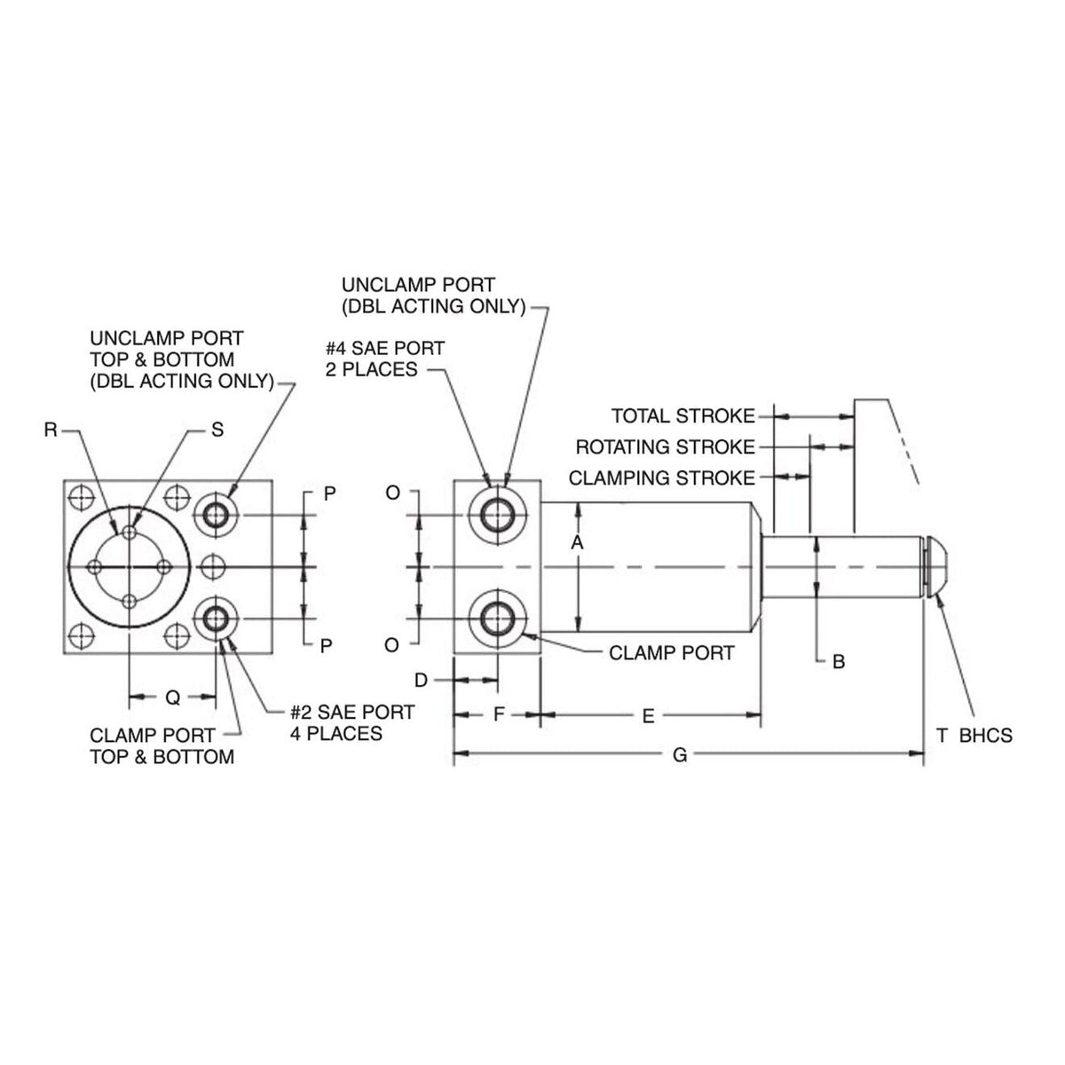 JERGENS SWING CYL, BTM FLNG MT DBL ACT, 1.16 STROKE, 1-7/8 DIA - 60673
