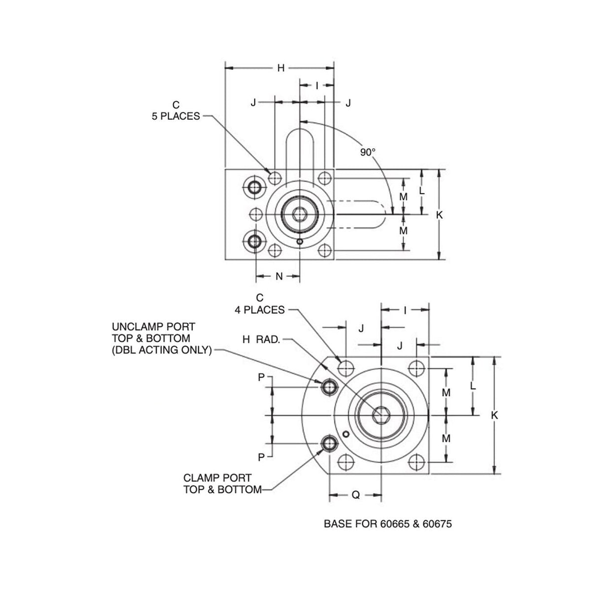 JERGENS SWING CYL, BTM FLNG MT DBL ACT, 1.16 STROKE, 1-7/8 DIA - 60673