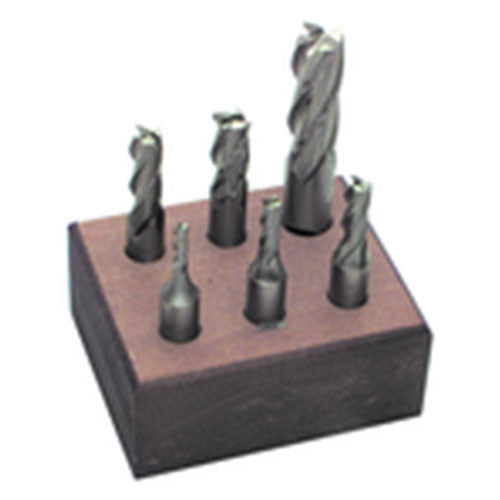 Morse Cutting Tools MT2245020 6 Pc. HSS Single-End End Mill Set