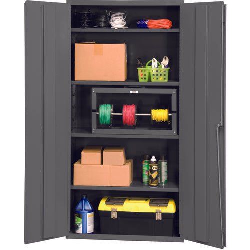 Durham SB5525014S95 36" W - 16 Gauge - Lockable Cabinet - 4 Adjustable Shelves - Flush Door Style - Gray