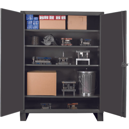 Durham SB55HDC2448784S 48" W - 12 Gauge - Lockable Cabinet - 4 Adjustable Shelves - Recessed Door Style - Gray