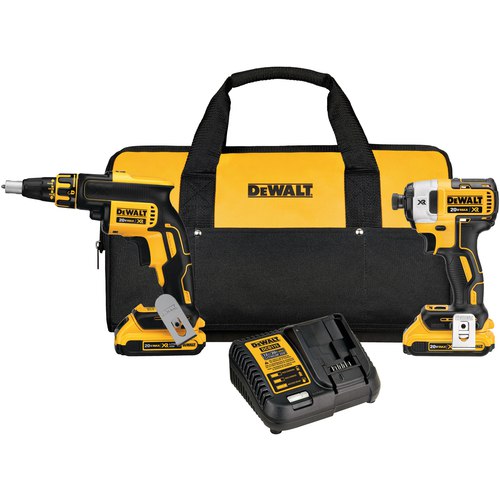 DeWALT PD20DCK267M2 20V MAX Cordless Brushless XR Drywall Screwgun & Impact Driver Kit (4.0Ah)
