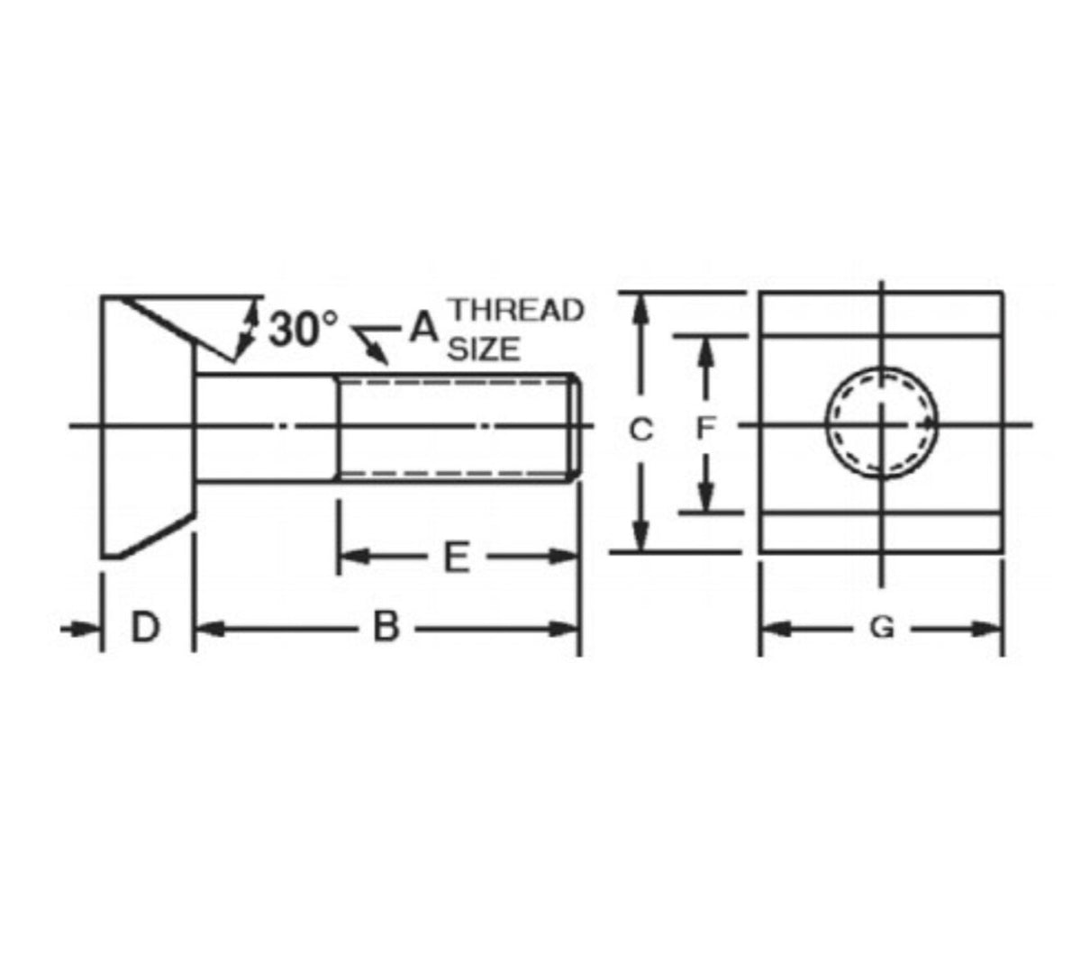 JERGENS DOVETAIL BOLT, 5/8 X 1-1/4 - 17901
