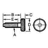 Te-Co 43810 Dog Point Knurled Head Screws 5/16