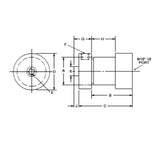 JERGENS CYLINDER, STD DBL-ACTING 1IN, 2-1/2 DIA 3/8-16 X 3/4 TAP - 60341