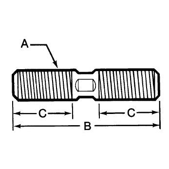 Te-Co 40702 Driver Stud 1/2 X 2