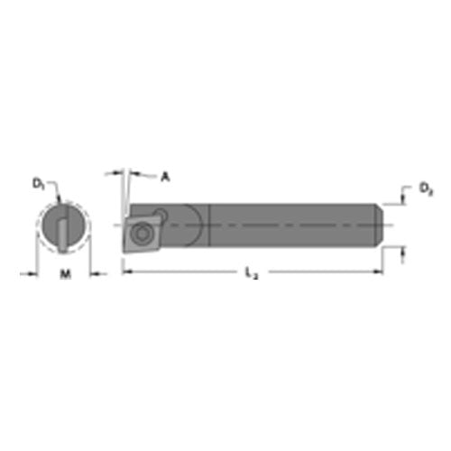 Everede Tool FG70CA1215 .230" Min - .187" SH-4" OAL -Carbide Shank Boring Bar
