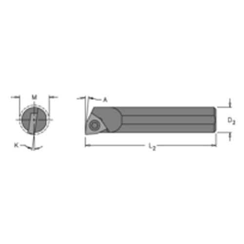 Everede Tool FG70CH8010 .844" Min - .750" SH-10" OAL - Carbide Shank Boring Bar