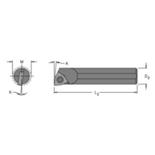 Everede Tool FG70CE5215 .230" Min - .187" SH-4" OAL - Carbide Shank Boring Bar