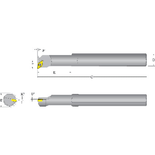 Dorian FL4543113 S08M-SDUCR-2 No Coolant Steel Boring Bar