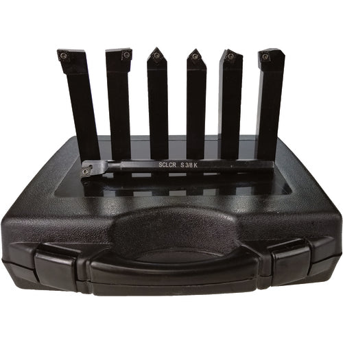 Quality Import FL5230500 7 Piece Set 1/2 Shank Turning Tools and 3/8 Shank Boring Bar