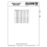NAAMS Riser Angle Bracket AAB301M