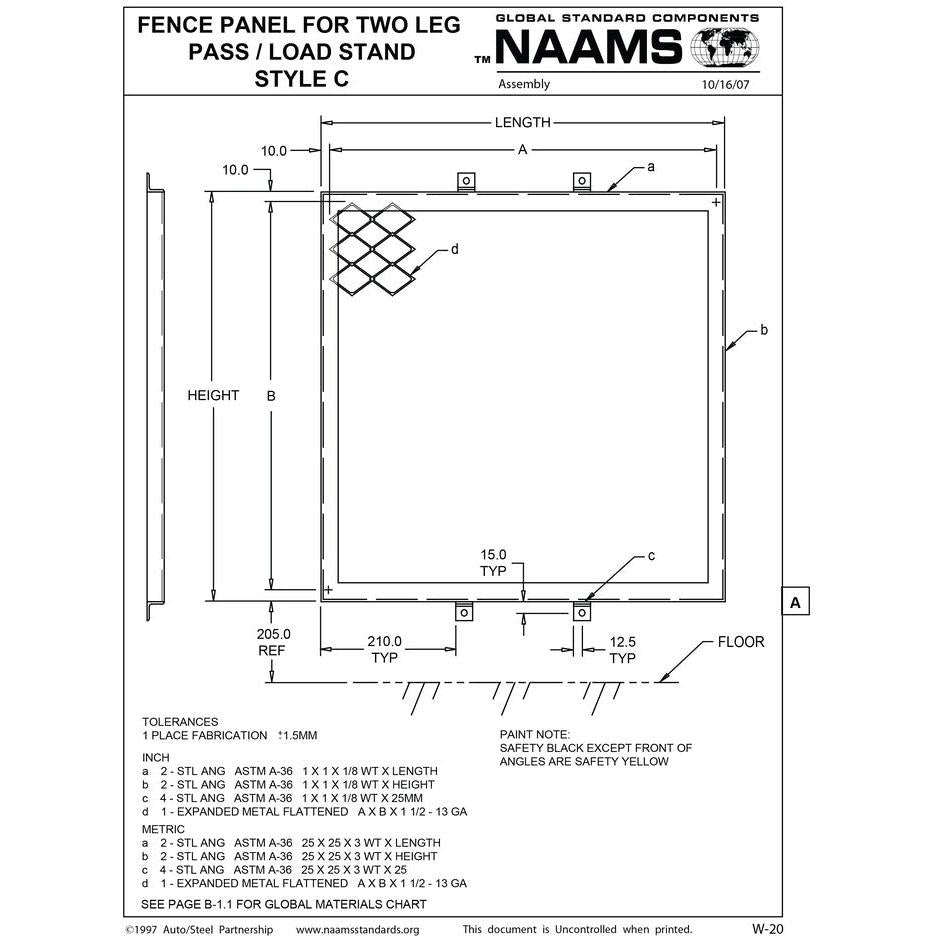 NAAMS Fence Panel ATS2001 THRU ATS2053