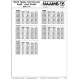 NAAMS Fence Panel ATS2001 THRU ATS2053