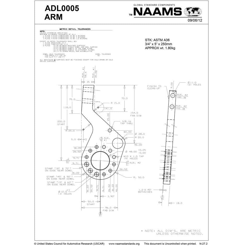 NAAMS Pivot Arm ADL0005