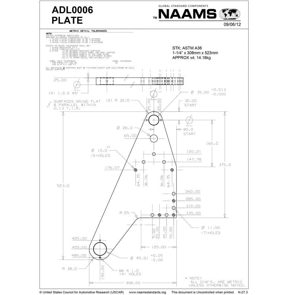 NAAMS Pivot Plate ADL0006