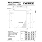 NAAMS Metric Fence Panel APF510M