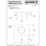 NAAMS Trunnion Block 32mm Bore ACT141