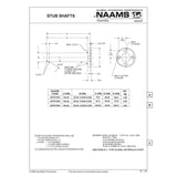 NAAMS Stub Shaft ADP413SC