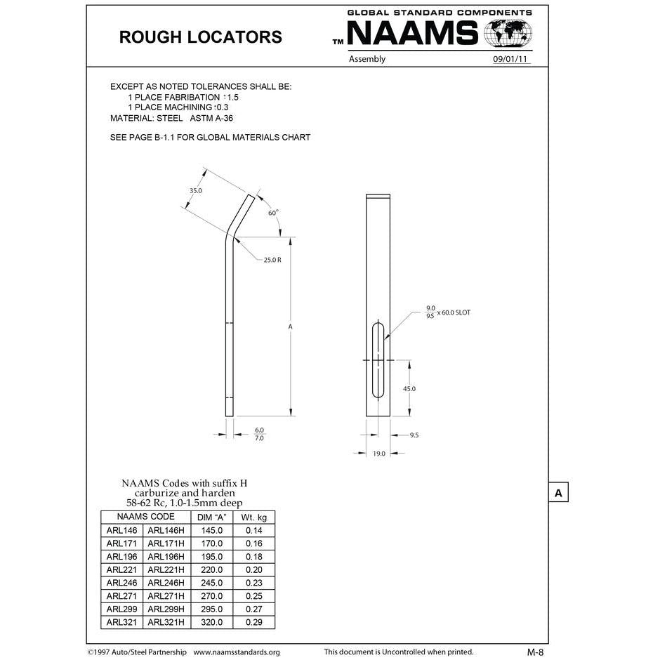 Insulated Rought Locator NAAMS Rough Locator ARL146 I-Shape – Freer Tool and Supply