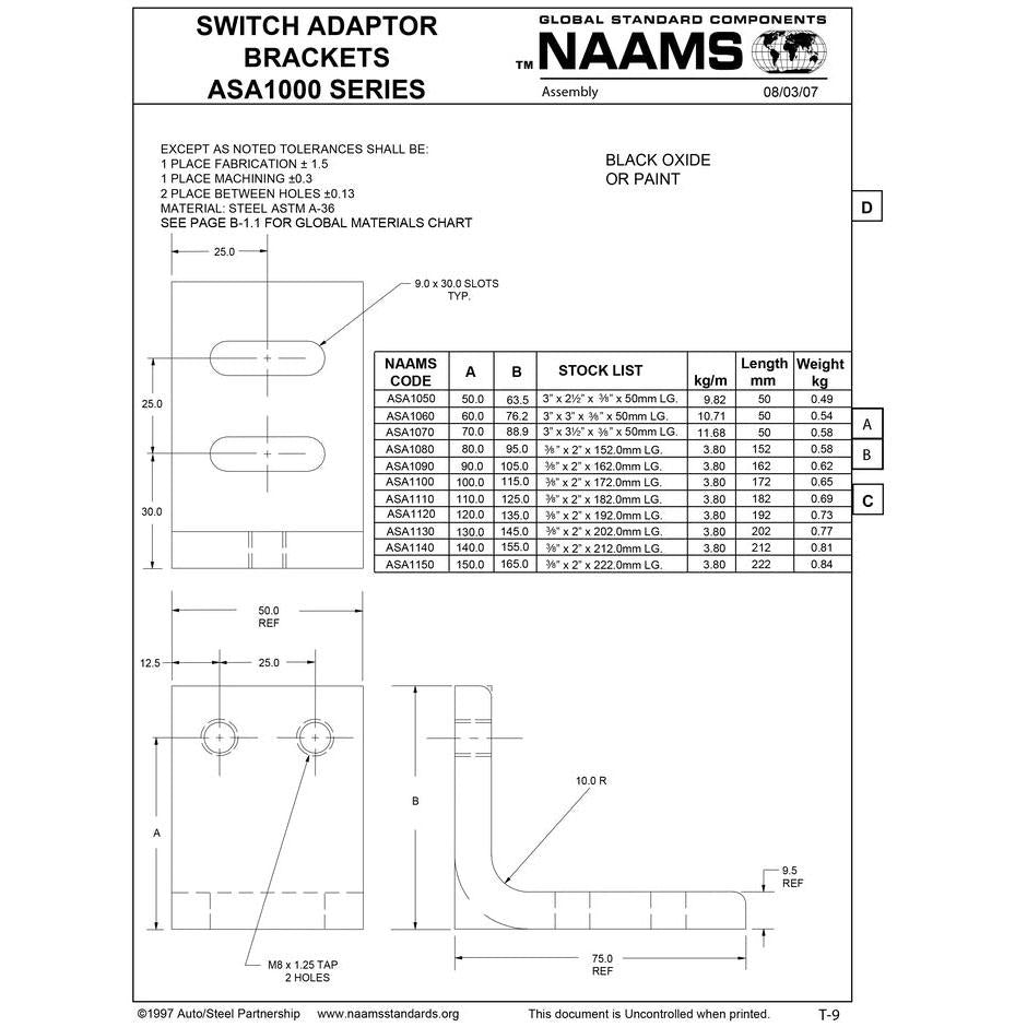NAAMS Switch Mounting Bracket ASA1140