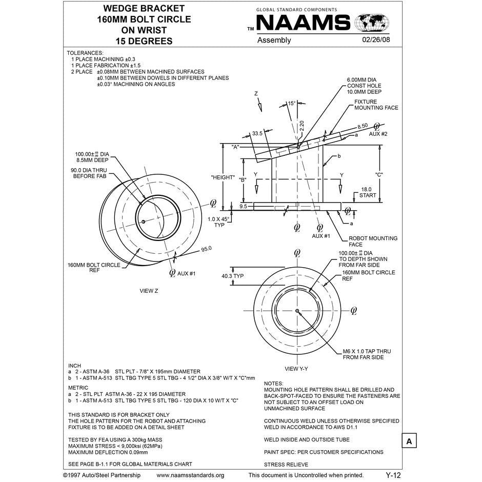 NAAMS Wedge Bracket AWB114