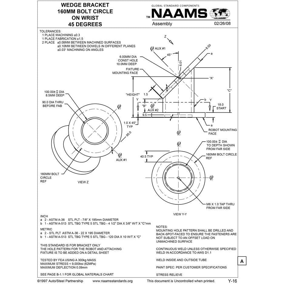 NAAMS Wedge Bracket AWB304