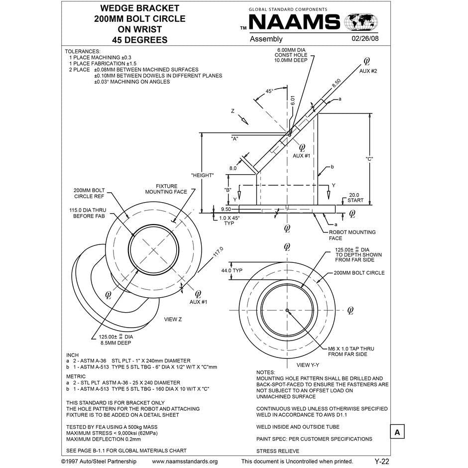 NAAMS Wedge Bracket AWB610