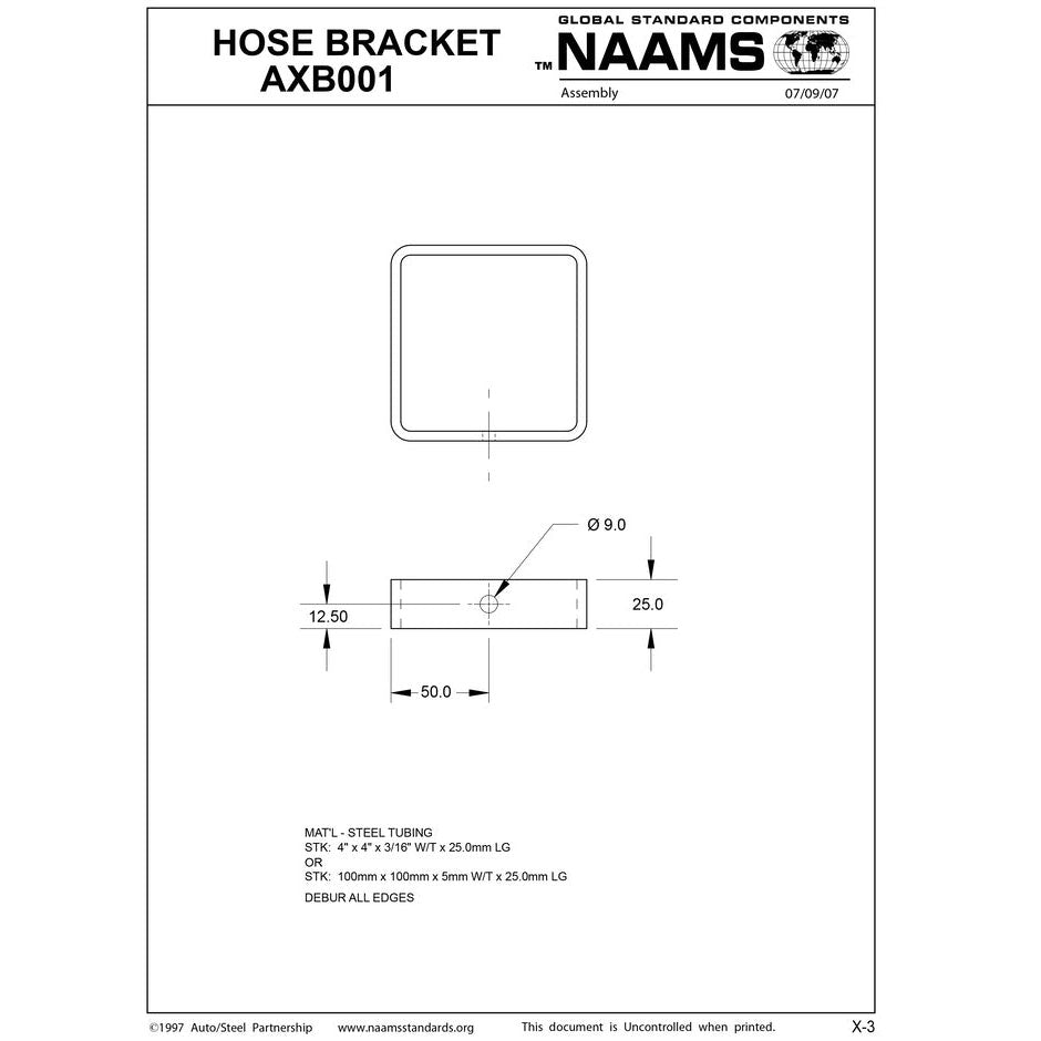 NAAMS Hose Bracket AXB001