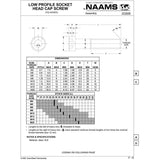NAAMS Low Profile Socket Head Cap Screw F020411B M4 x 0.7 x 25