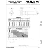 NAAMS Low Profile Socket Head Cap Screw F021014 M10 x 1.5 x 40