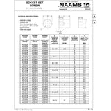 NAAMS Socket Set Screw F210806 8 x 1.25