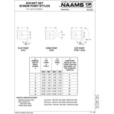 NAAMS Socket Set Screw F232416 24 x 3