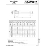 NAAMS Pull Dowel Pin F911660 M8 x 1.25