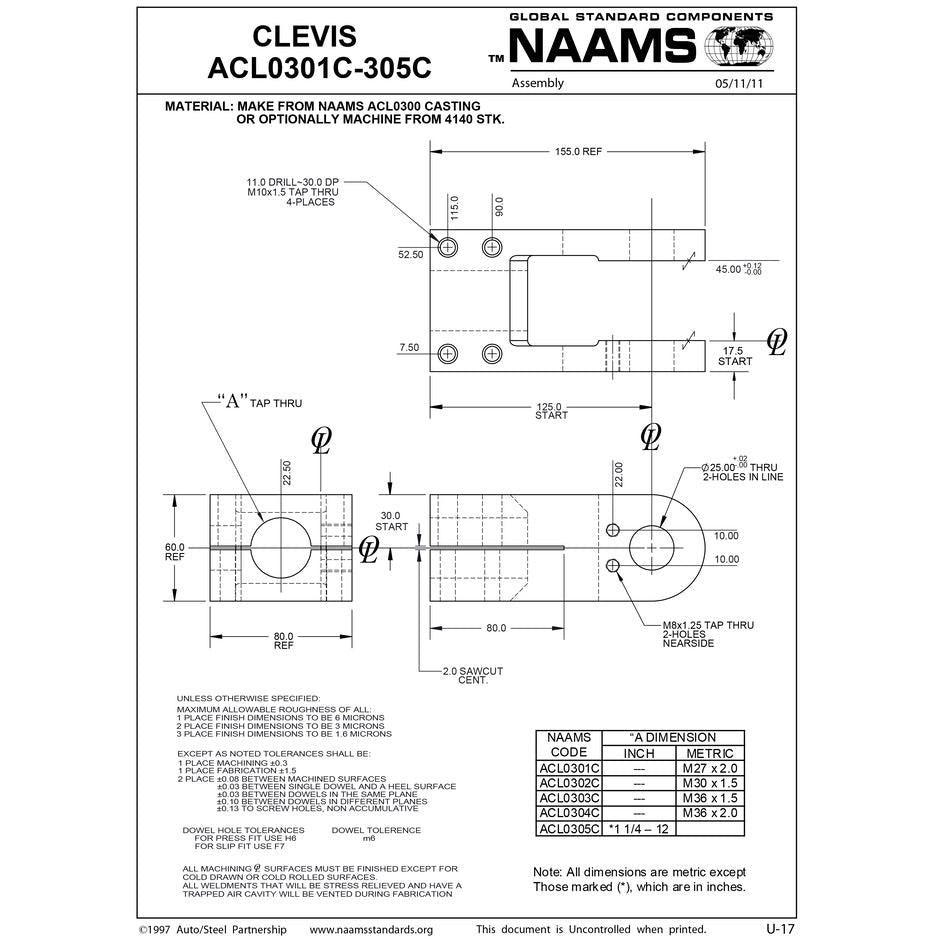 NAAMS Clevis ACL0303C