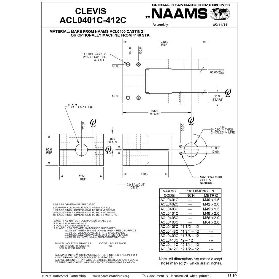 NAAMS Clevis ACL0405C