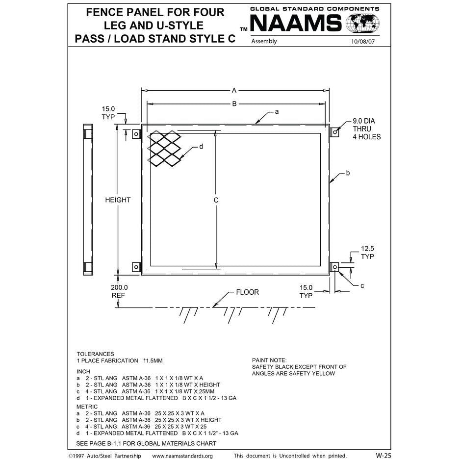 NAAMS Fence Panel ATS4001 THRU ATS4088