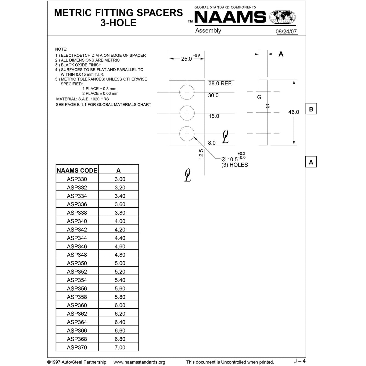 NAAMS Spacer ASP358 DSCP050-M580