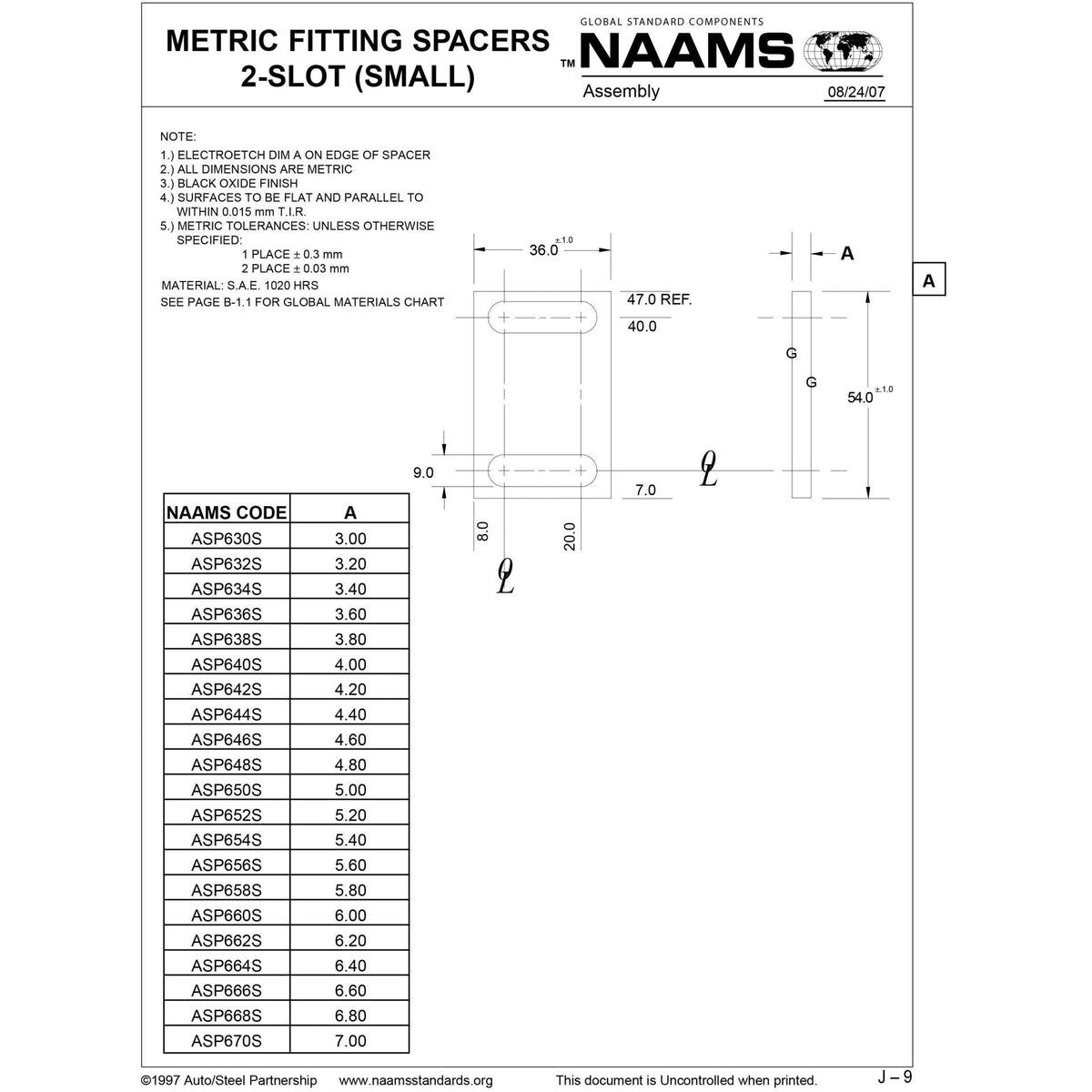 NAAMS Spacer ASP660S